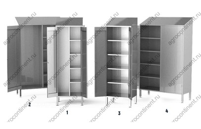Металлический шкаф для хранения моющих и дезинфицирующих средств