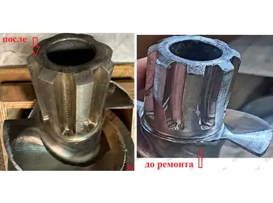 Хвостовик шнека после ремонта